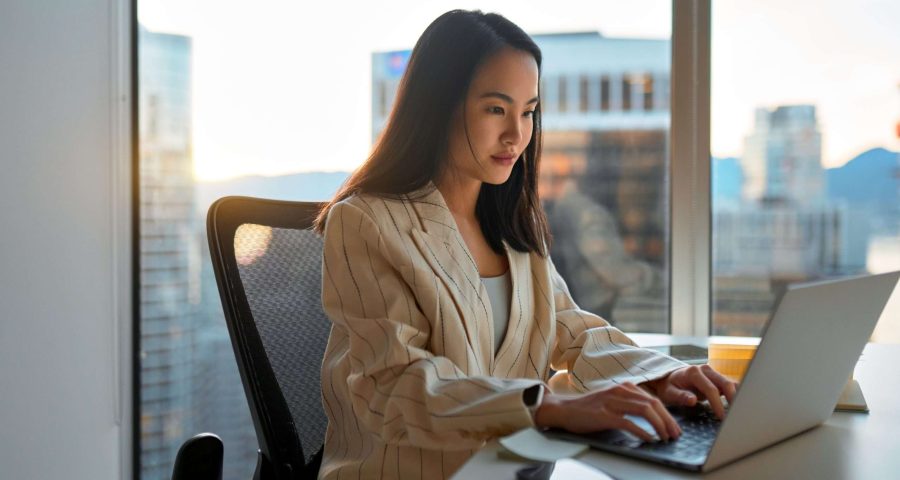 business owner working on reducing their website bounce rate