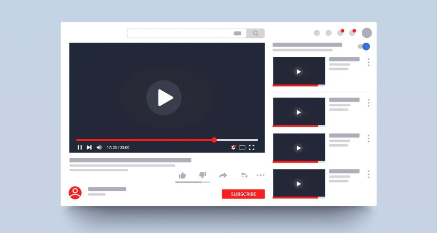 Template,Video,Frame.,Youtube,Video,Player,Layout.,Video,Content,Mockup.