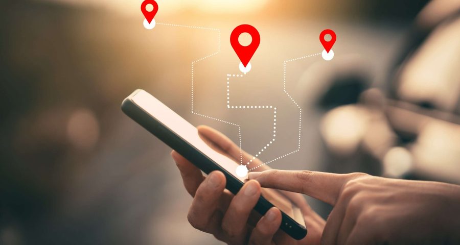Navigation map on a phone