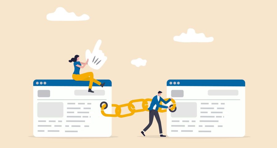 link between two website pages