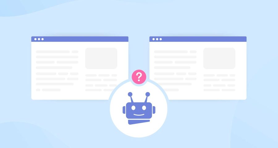 Duplicate,Content,And,Seo,Concept.,The,Search,Robot,Finds,The