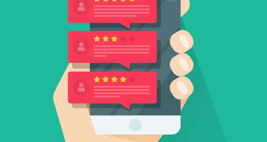 online reviews on a mobile device