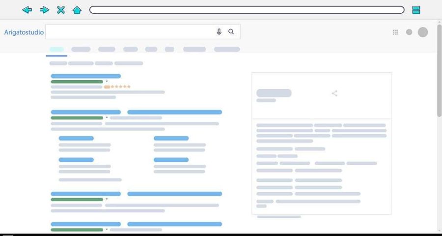 vector image of a search results page